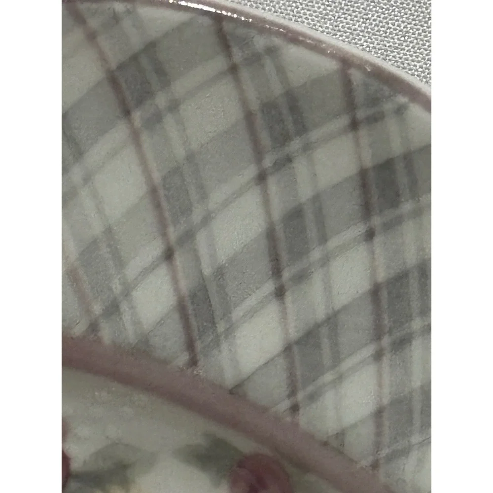 Jessica McClintock Westbury Court Clarise Dinner Plates Floral Plaid Set of 2